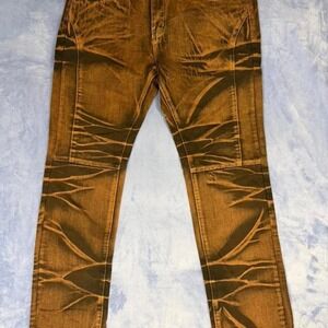 Brown and tan camo cargo pants men size 38